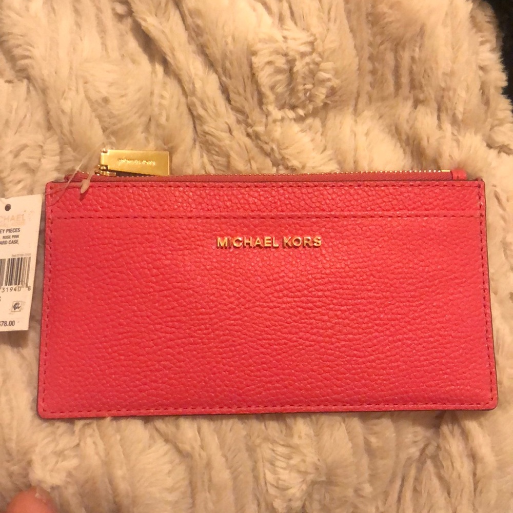 Michael Kors pink long wallet